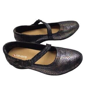 Revere Shoes Mary Janes Bonn Snake Python 7M Adjustable
